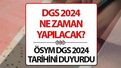 DGS Sınavı Tarihi: 2024 DGS Ne Zaman Yapılacak?