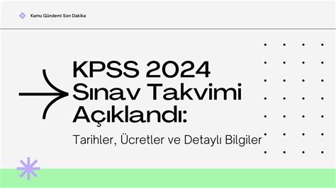 KPSS 2024 Sınav Takvimi: Tüm Tarihler ve Detaylar